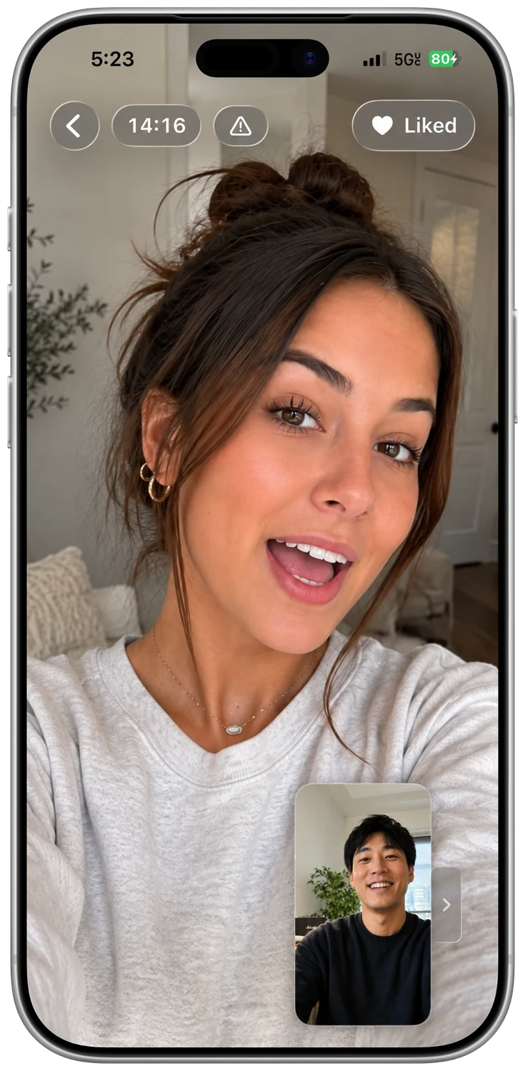 bHop video call screen